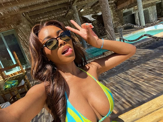 BUK THE TREND Bukayo Saka’s fiancee Tolami Benson puts on busty display at British Fashion Awards after getting engaged to Arsenal ace