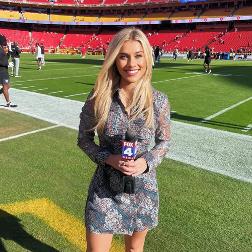 SIDE LINE SHOW Meet Taylor Burr, new Kansas City Chiefs reporter for Fox living dream and labeled ‘absolutely amazing’ by fans