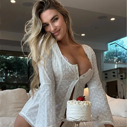 SIM CITY World’s sexiest volleyball star Kayla Simmons risks wardrobe malfunction in daring gown at wedding