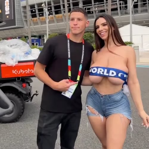 7M - Italian Adult Star Sparks Controversy With Bold World Cup Outfit