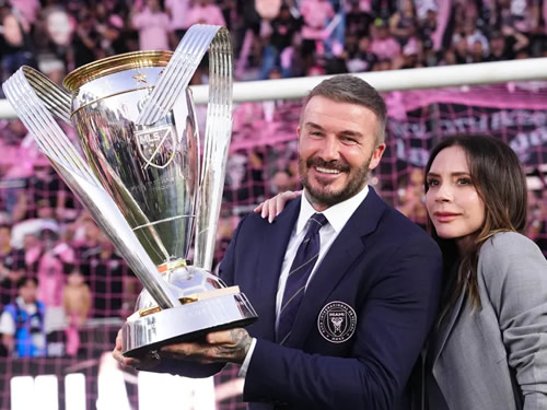 DAY OF BECK-ONING Emotional David Beckham hugs Lionel Messi as Inter Miami win first MLS title but Wags steal spotlight on historic night