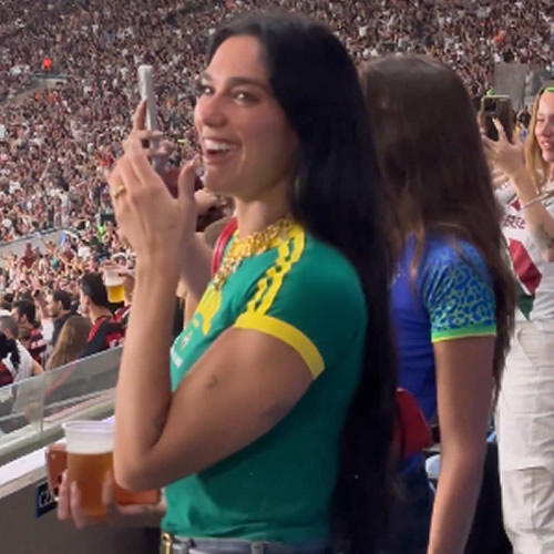 STAR GUEST Dua Lipa tours South American football derbies as she attends Brazil’s biggest rivalry after Argentina’s mammoth clash