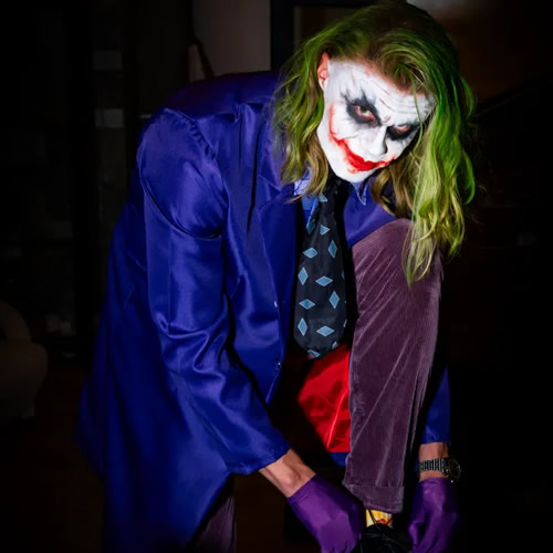 HA HAALAND Erling Haaland goes undercover as the Joker on streets of Manchester to scare fans for Halloween… and buy nappies