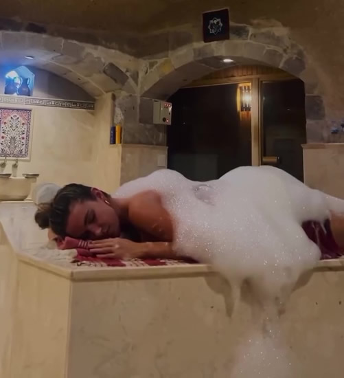 TURKEY SIZZLER Kayla Simmons goes nude in soapy video as world’s sexiest volleyball star stuns in holiday post from Turkey