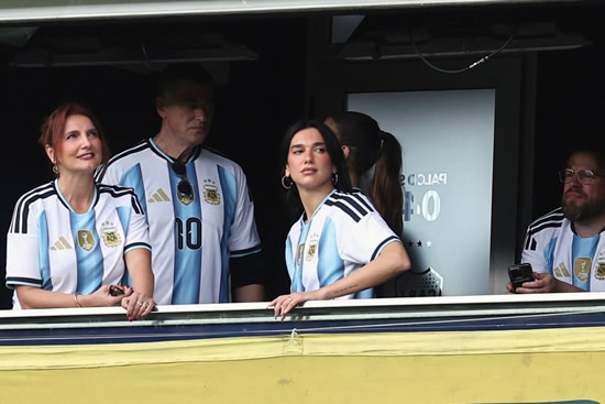 ONE KIT IS ALL IT TAKES Dua Lipa turns football hipster as she is spotted cheering on Boca Juniors and River Plate at La Bombonera