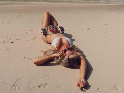 'OUR QUEEN' WWE star Blake Monroe’s blouse pops open to expose lacy bra as fans gasp you’re ‘sexy and beautiful’