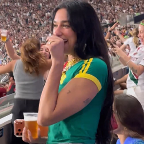 STAR GUEST Dua Lipa tours South American football derbies as she attends Brazil’s biggest rivalry after Argentina’s mammoth clash